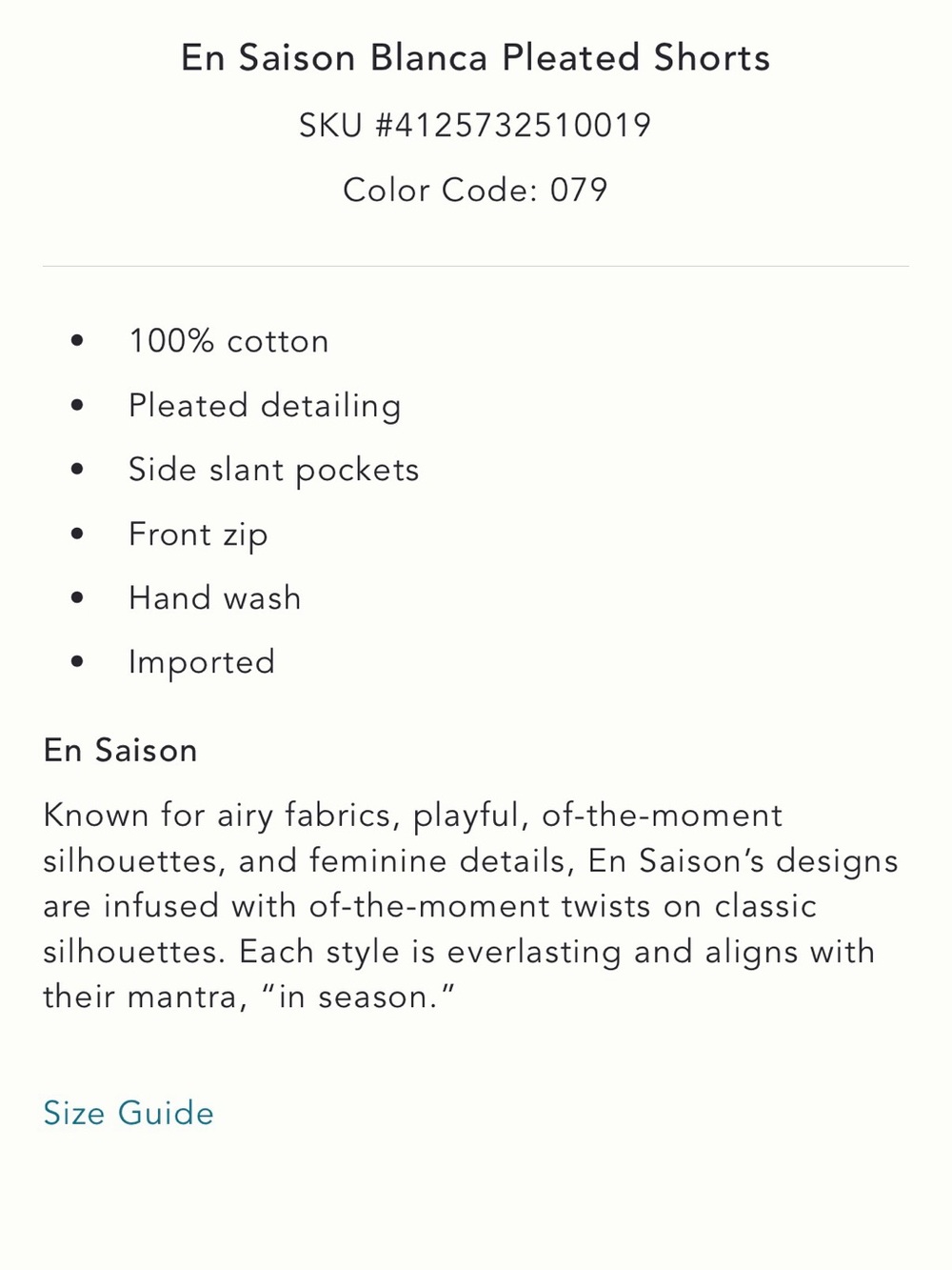 En Saison Pleated Shorts - Picture 3 of 8
